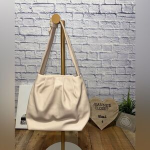 Zara Cream Soft City Bag Faux Leather Shoulder bag